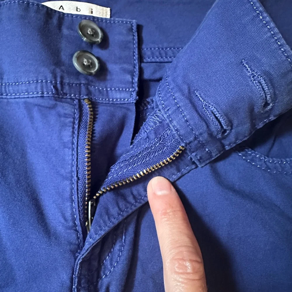 CAbi Blue and white shorts, size 8 - Picture 4 of 10